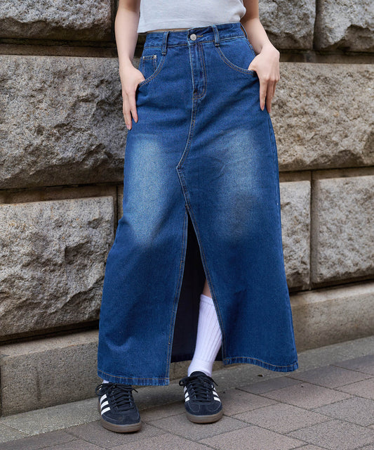 フロントスリットデニムスカート