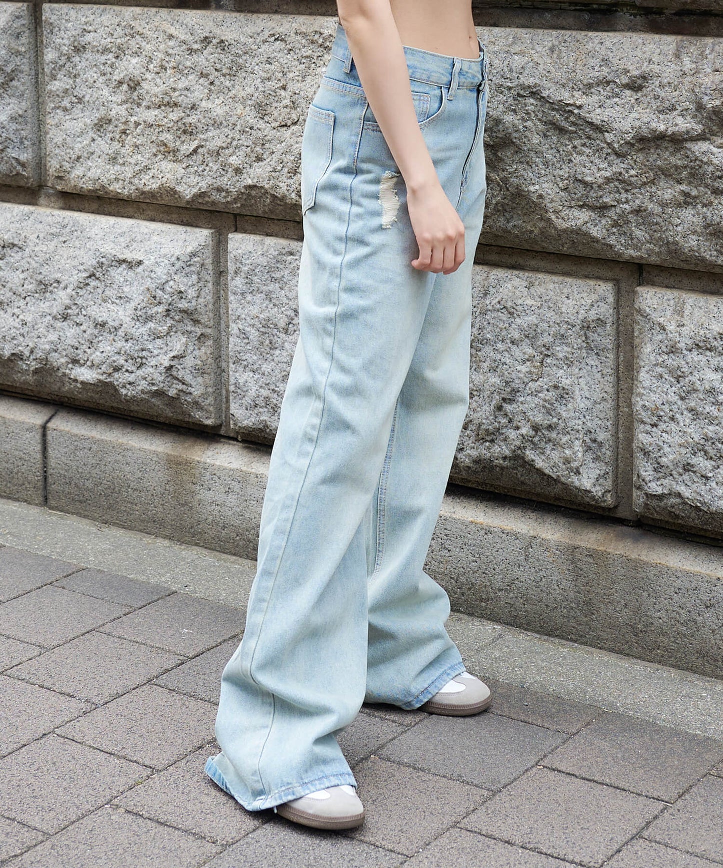 ヴィンテージ加工デニムパンツ