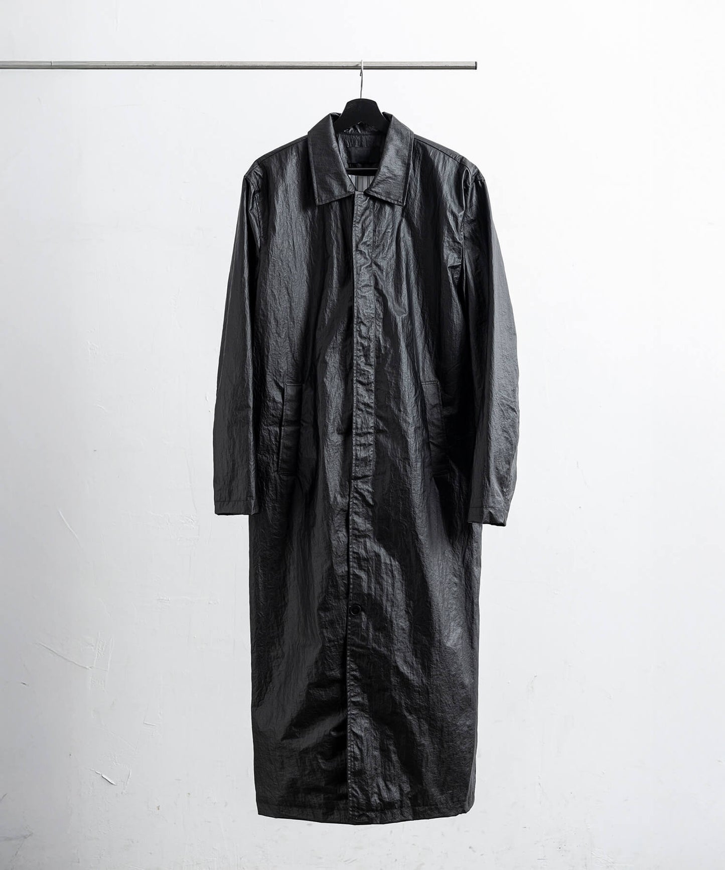 フェイクレザー2WAYロングジャケット