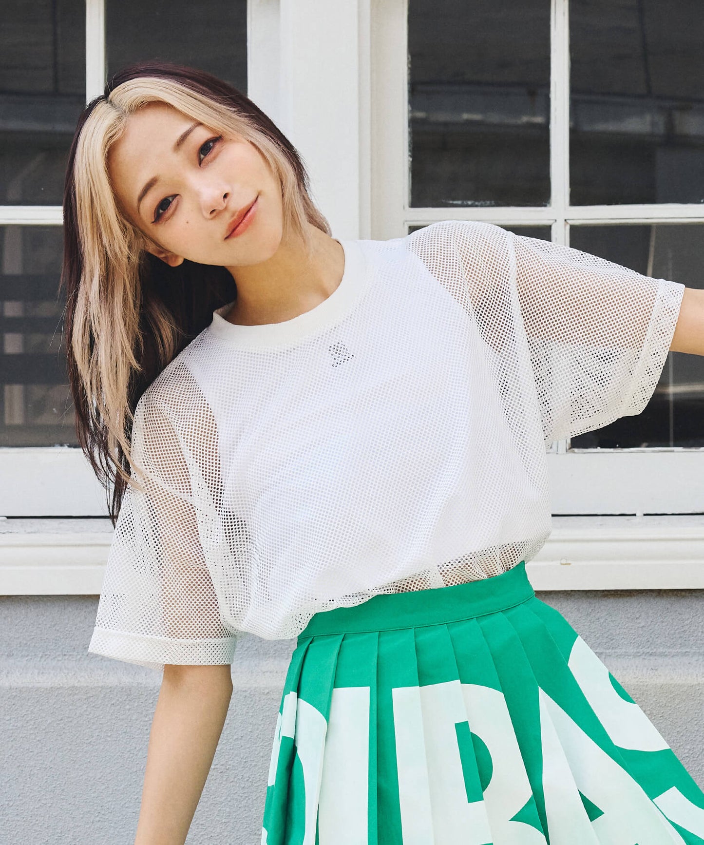 メッシュオーバーTシャツ
