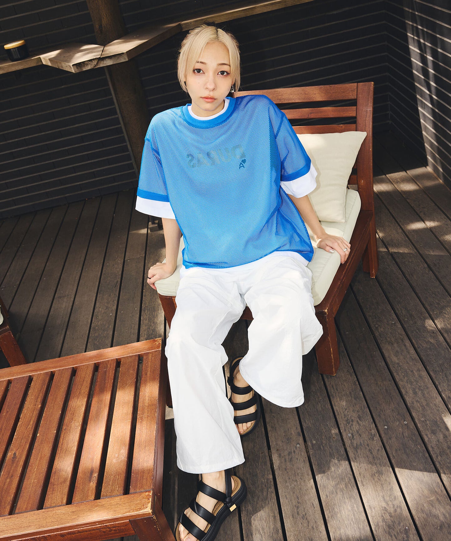 メッシュオーバーTシャツ