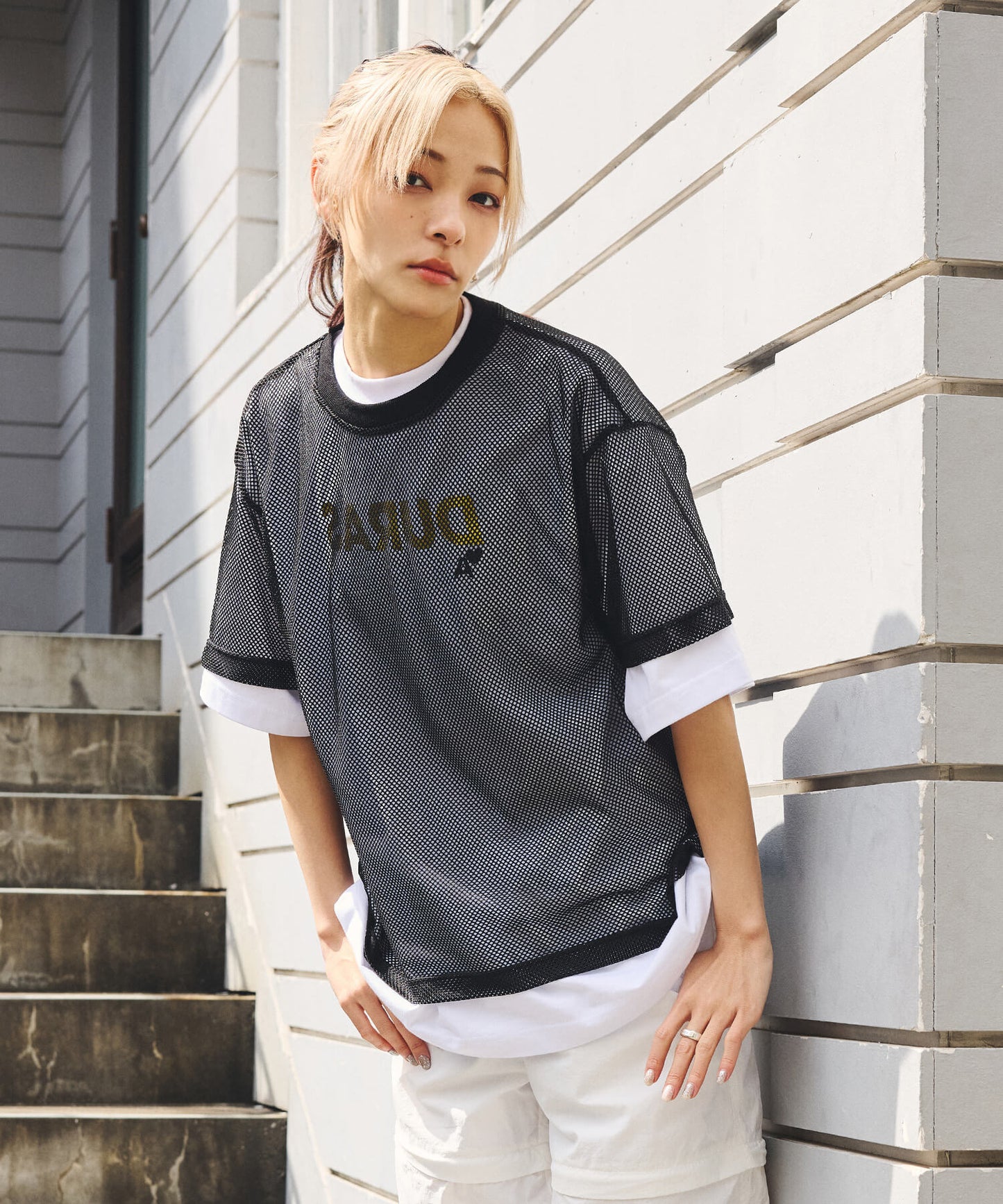 メッシュオーバーTシャツ