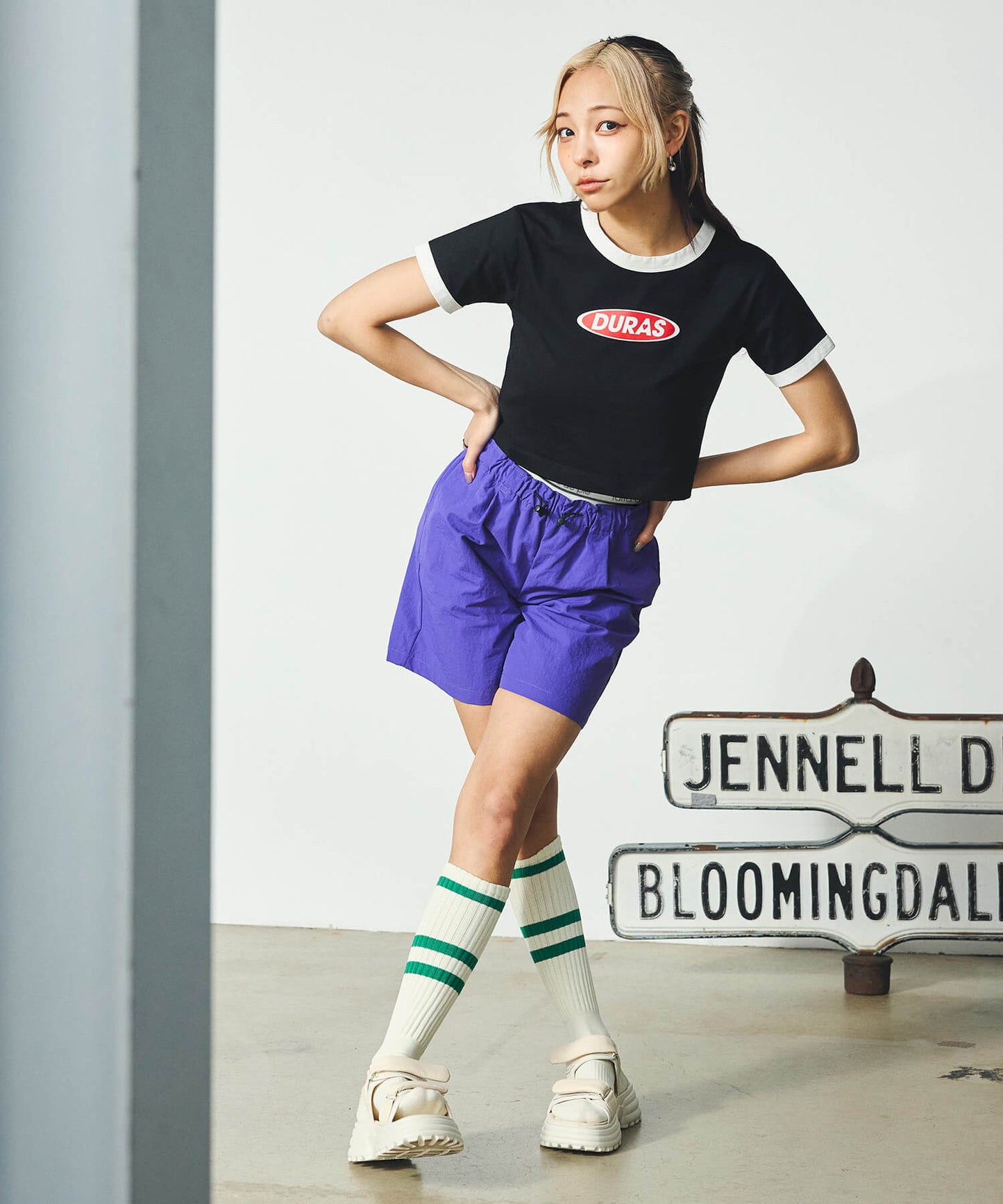 クロップリンガーTシャツ