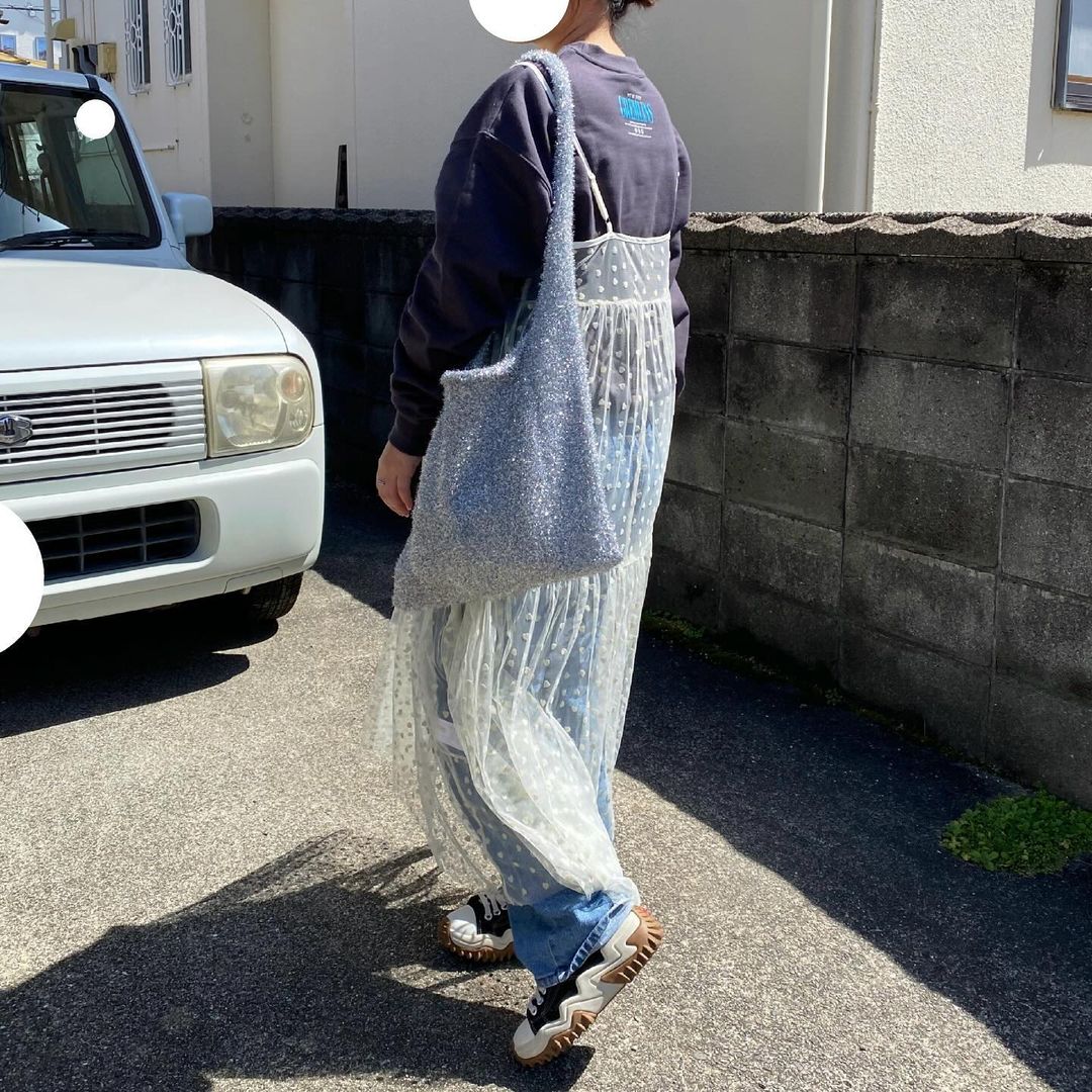 ラメシャギートートバッグ