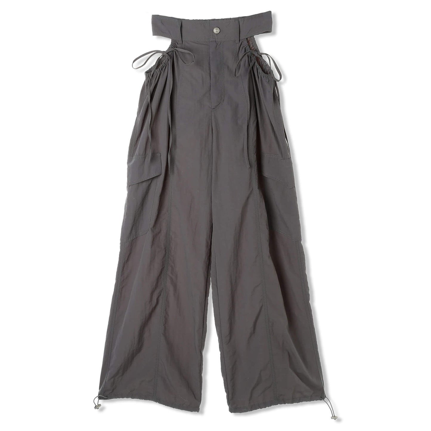 70%OFF|サイド開きリボンパラシュートパンツ