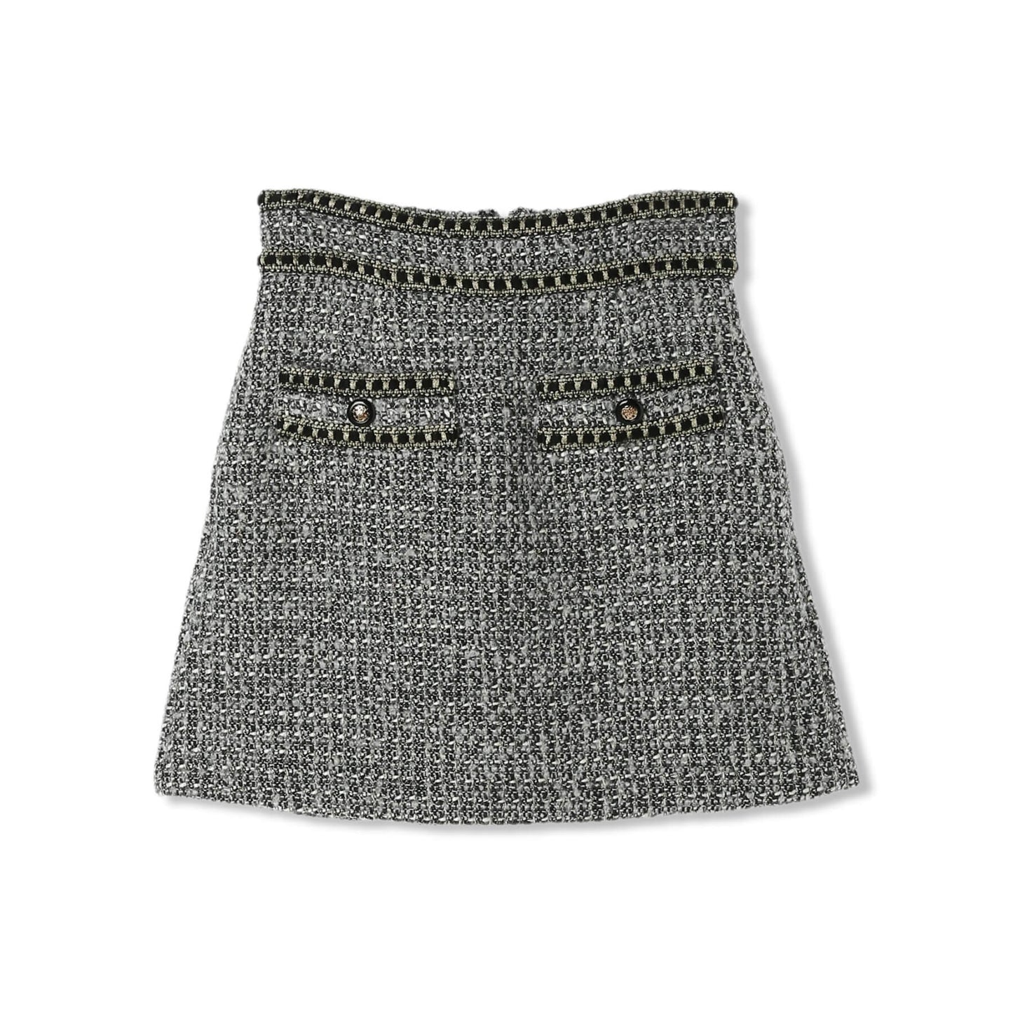70%OFF|ウエストマークツイードミニスカート