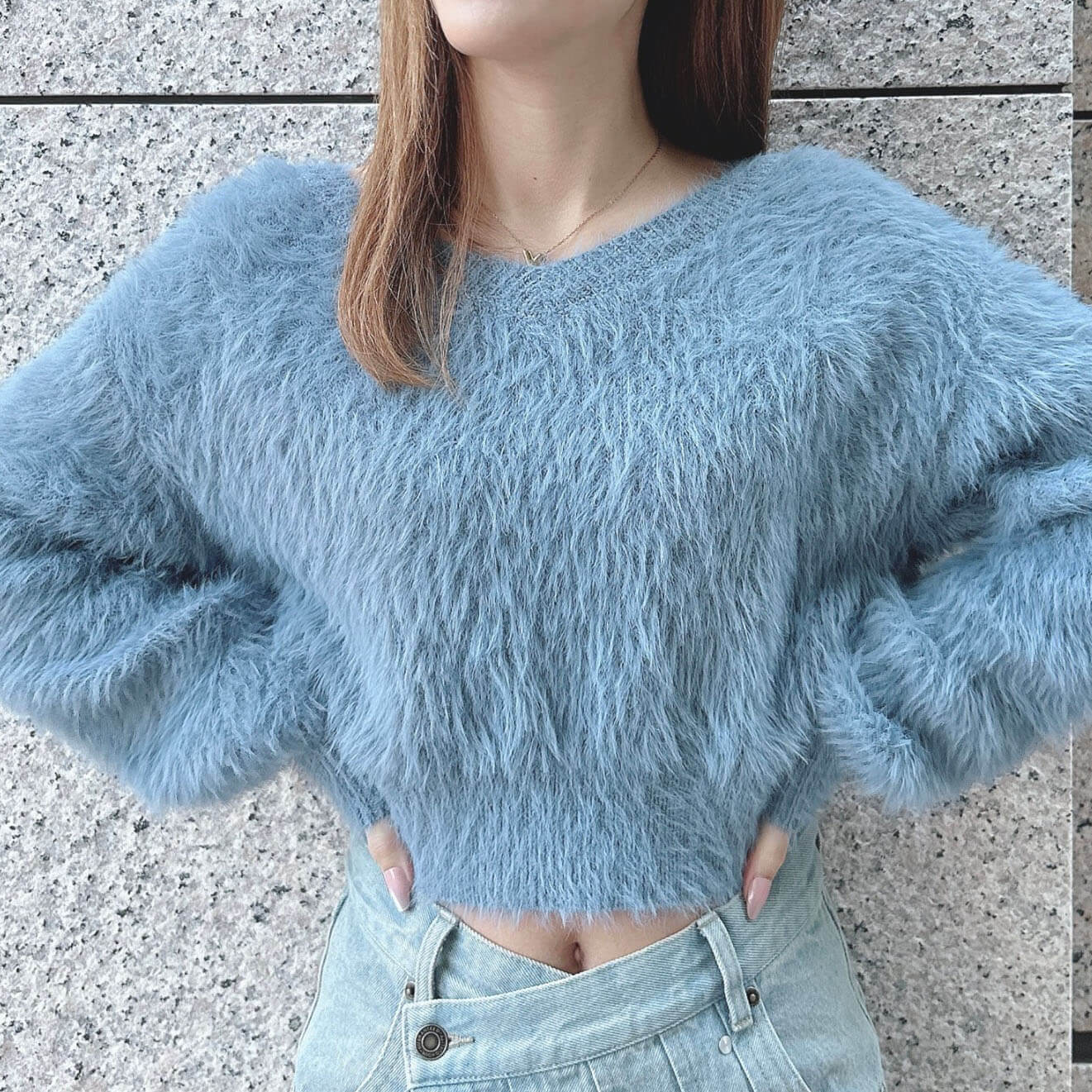 70%OFF|2wayシャギーニット