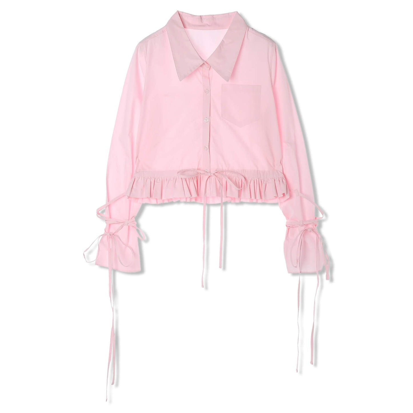 70%OFF|袖レースアップデザインブラウス