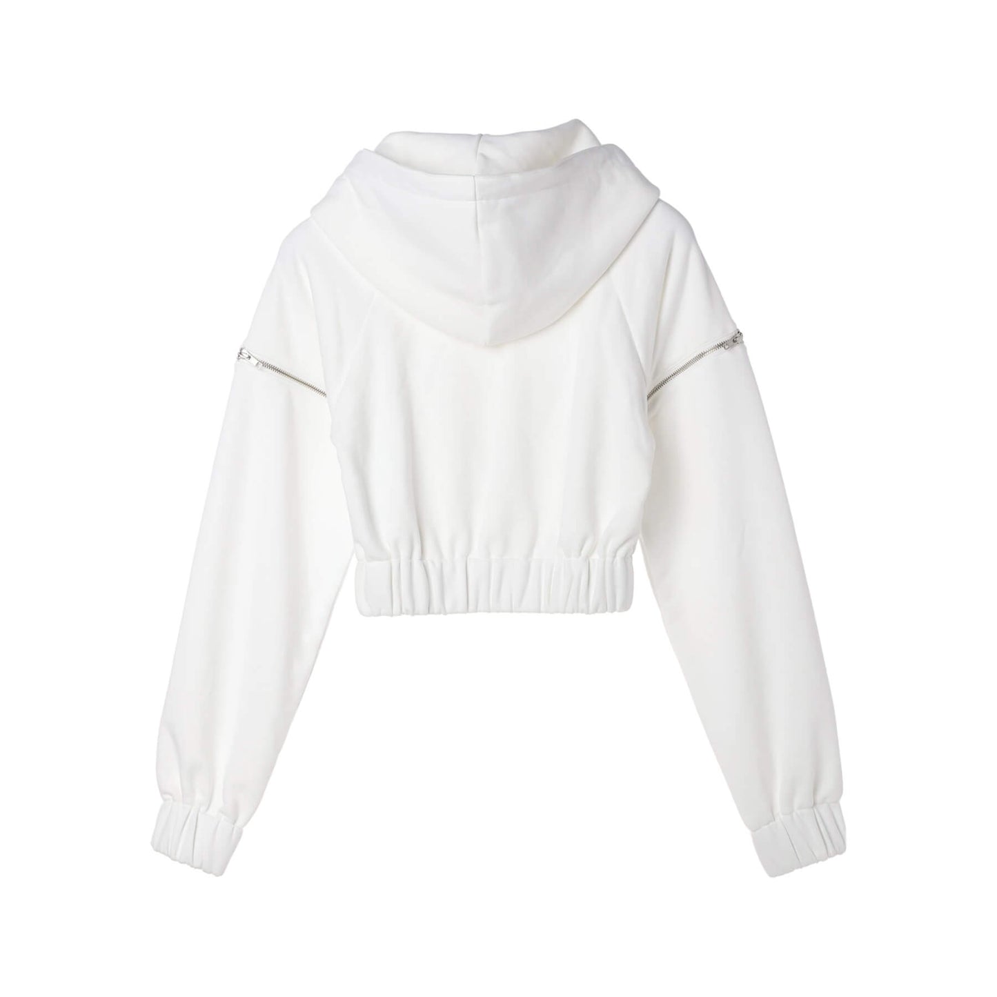 70%OFF|ジップデザインクロップド丈パーカー