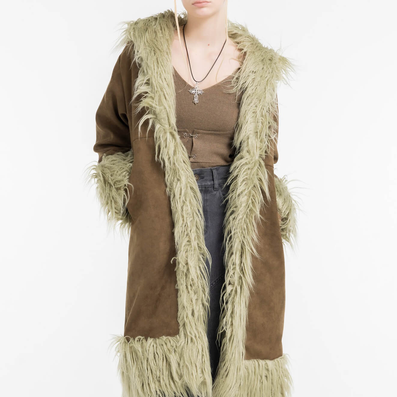 70%OFF|ファー付きコート