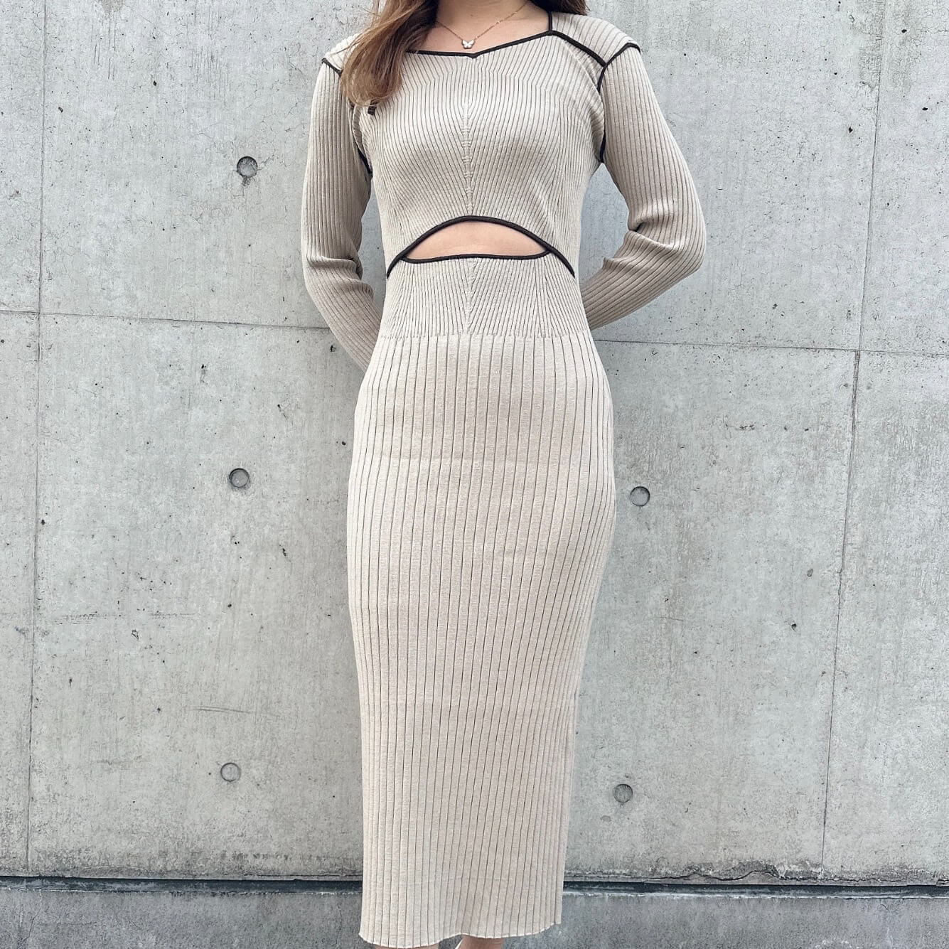 70%OFF|Waist opening dress