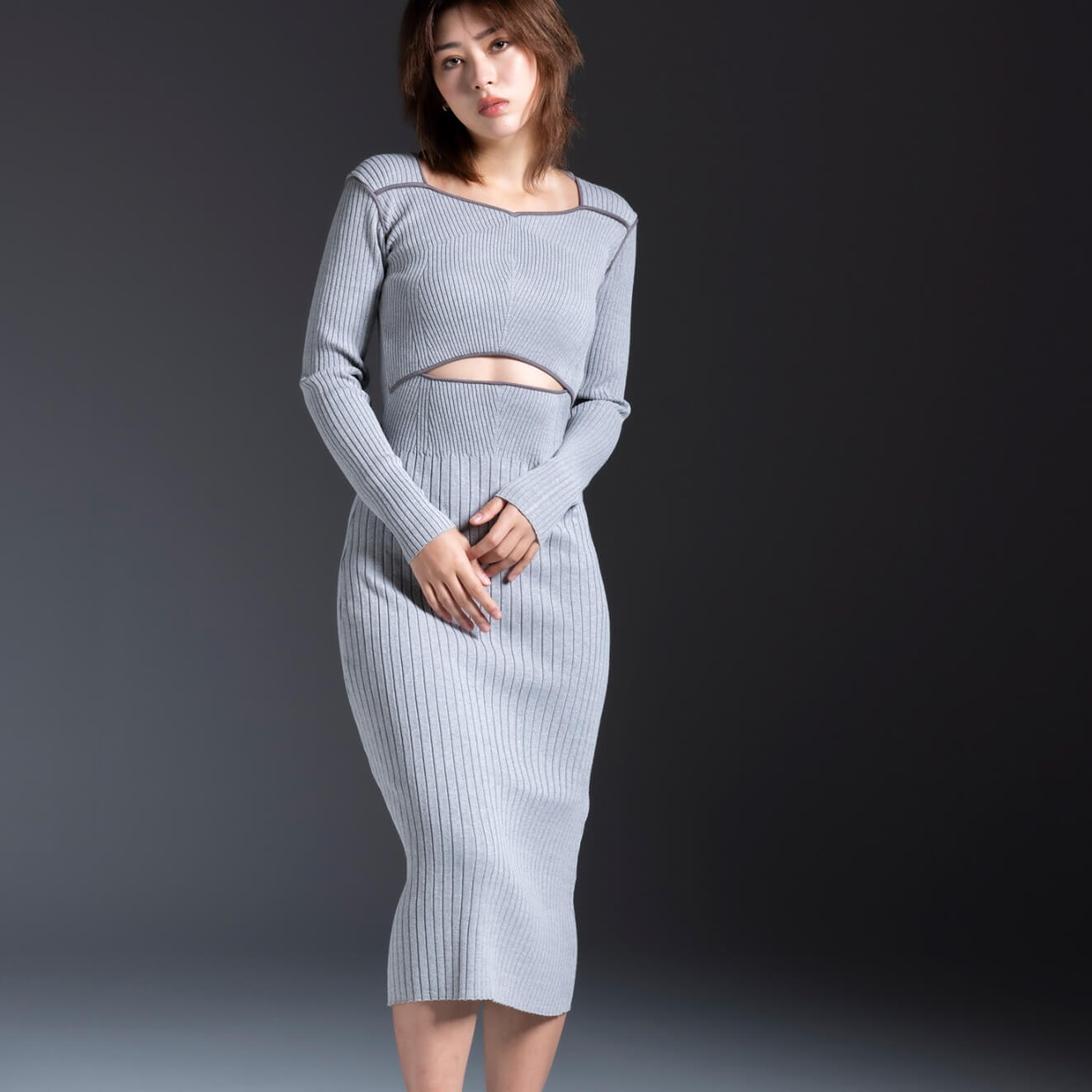 70%OFF|Waist opening dress