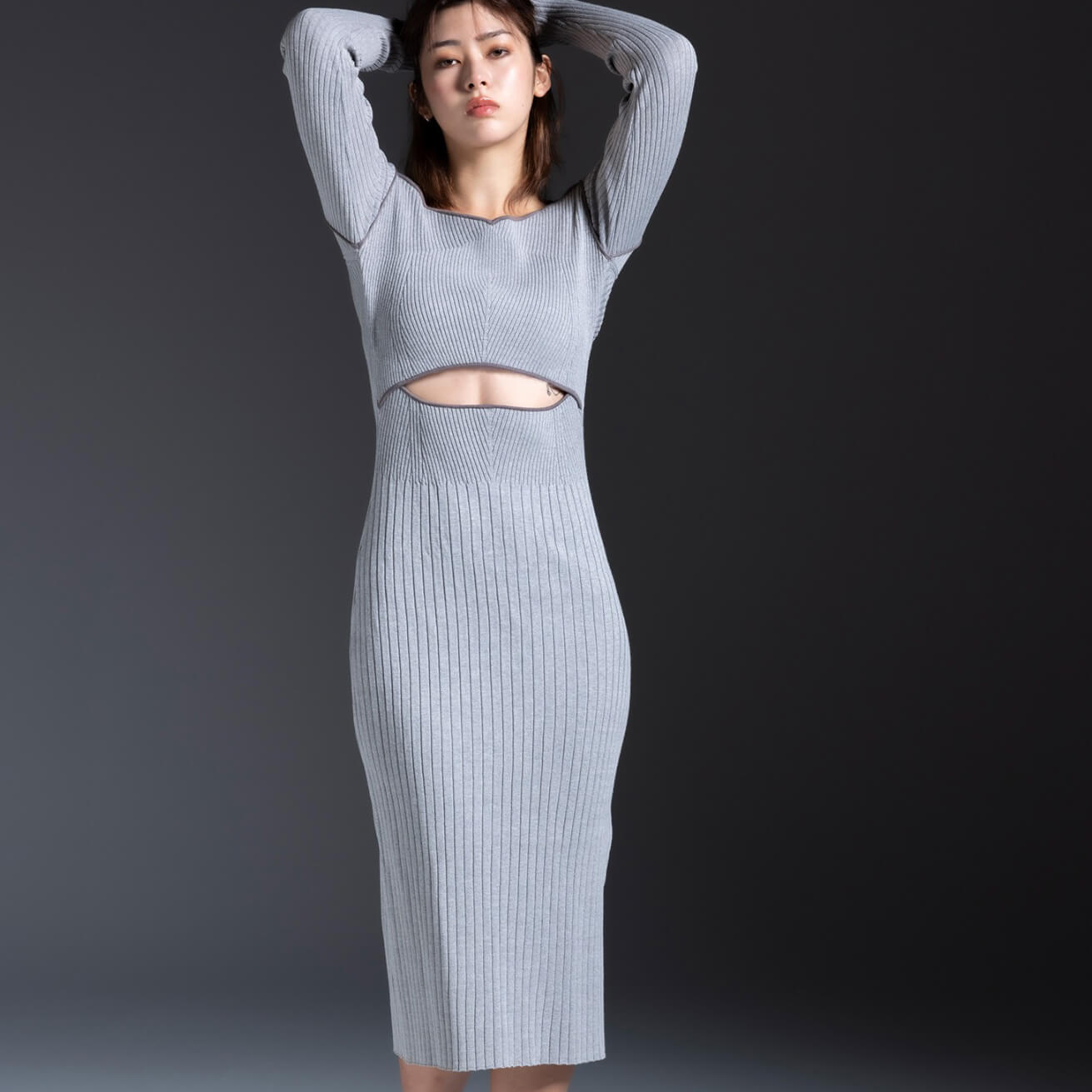 70%OFF|Waist opening dress