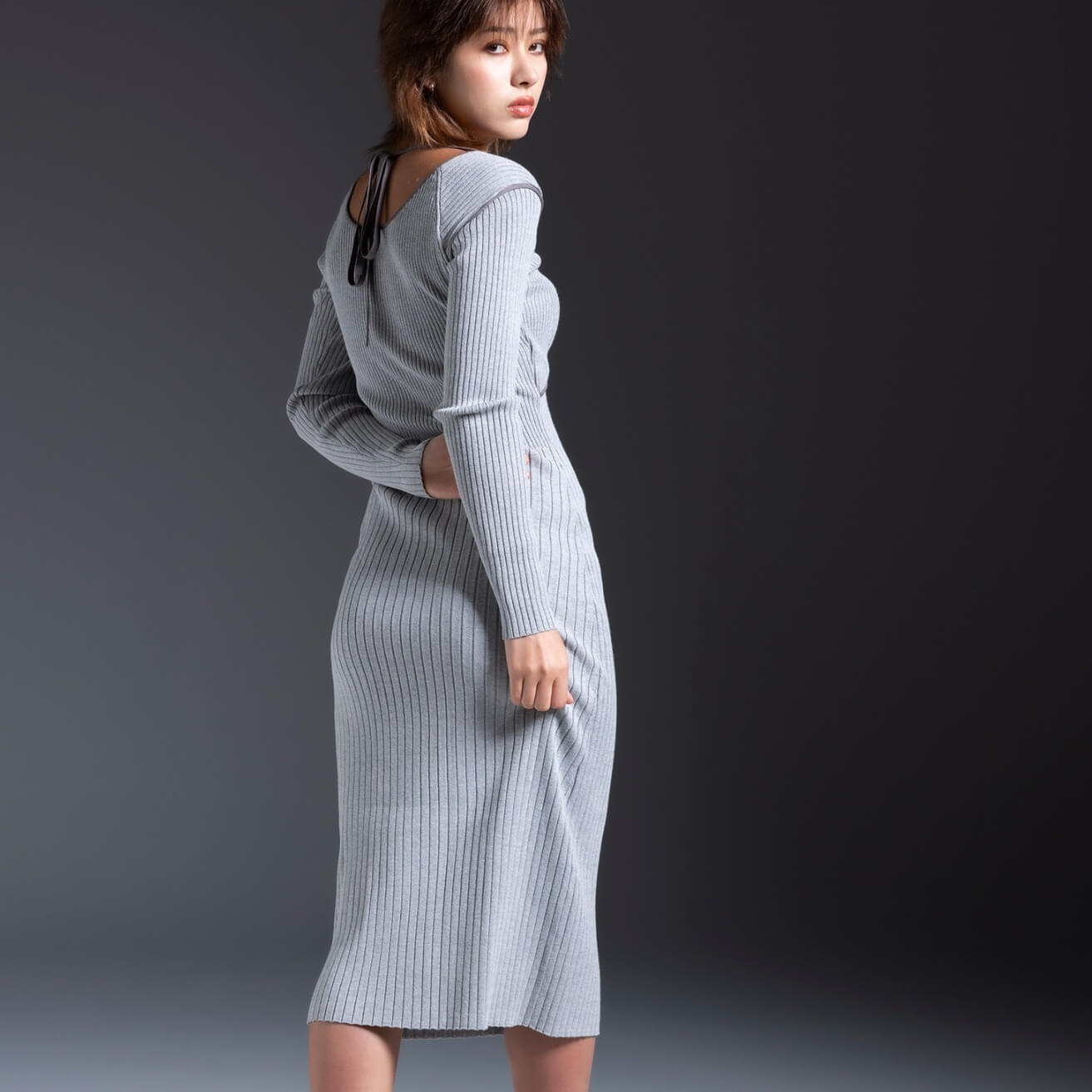70%OFF|Waist opening dress