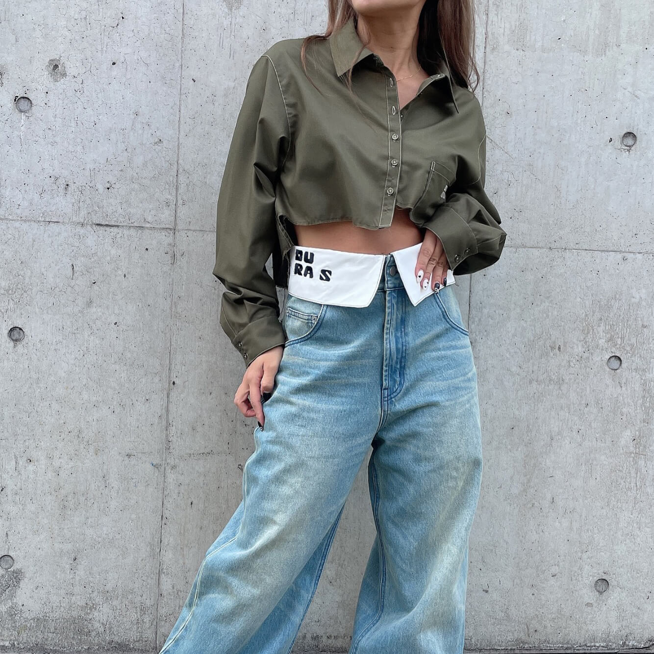 70%OFF|Cropped shirt