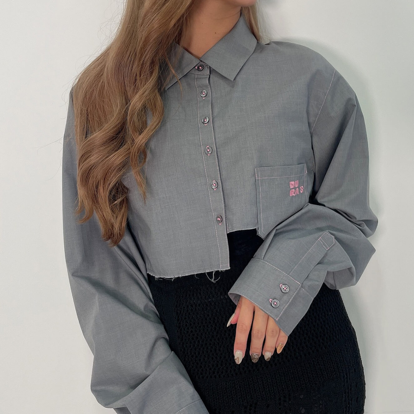70%OFF|Cropped shirt