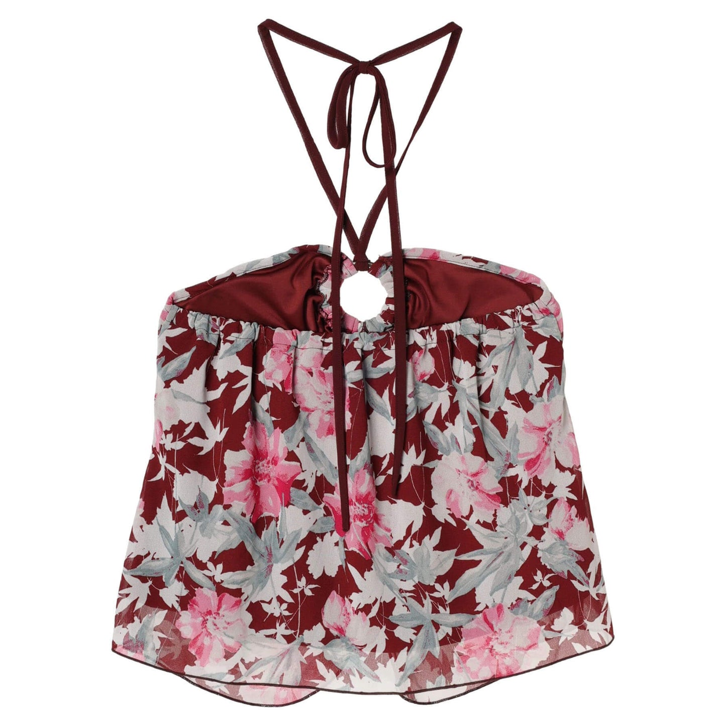 70%OFF|Floral halter neck