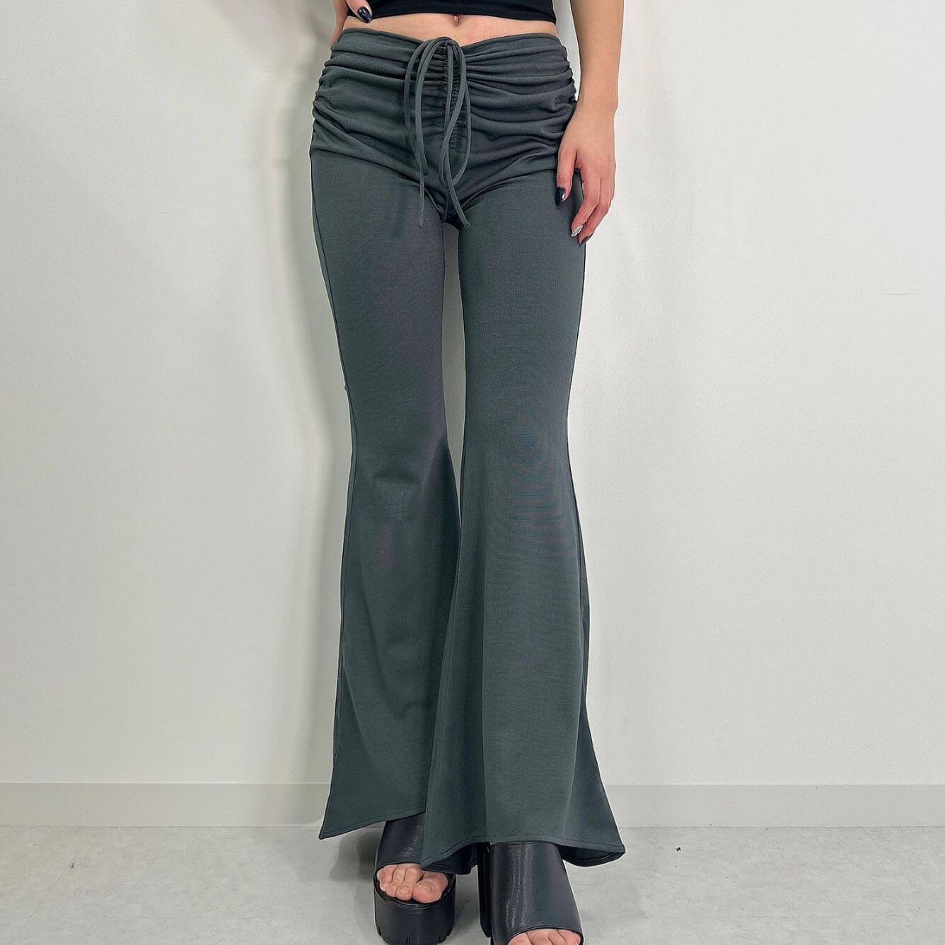 70%OFF|Gather flare pants