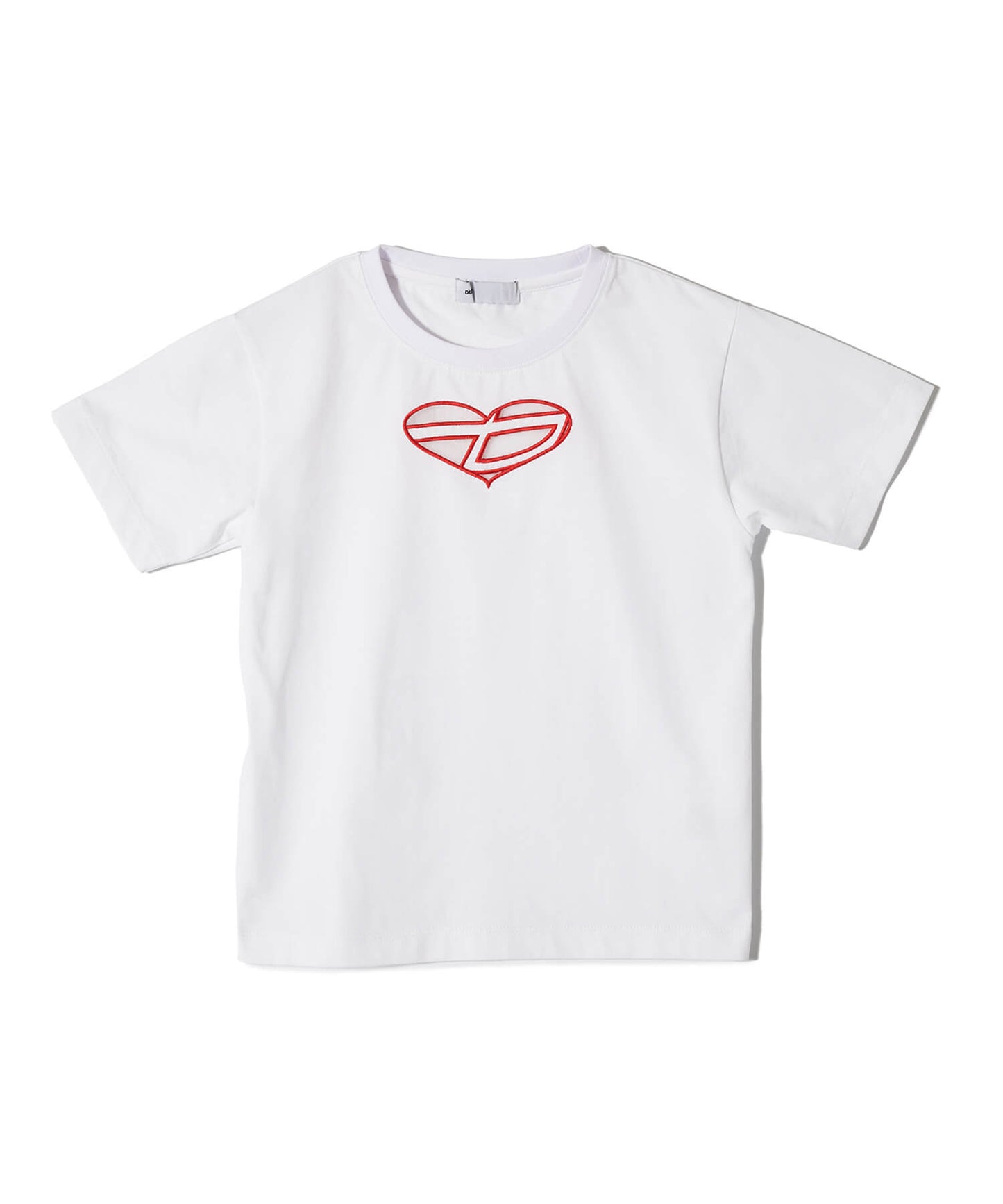 ハート刺繍カットアウトTシャツ