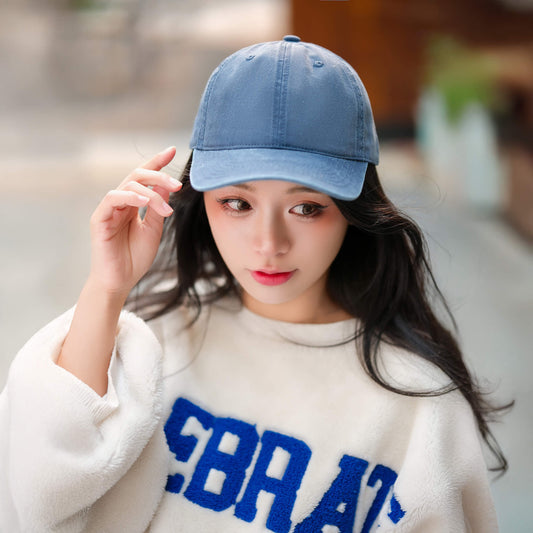 ヴィンテージ風カラーデニムキャップ