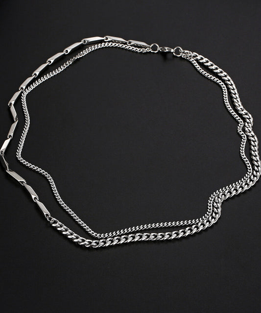 レイヤリング2種切替チェーンネックレス