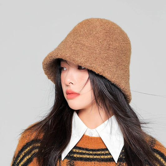 ウール調クローシュハット