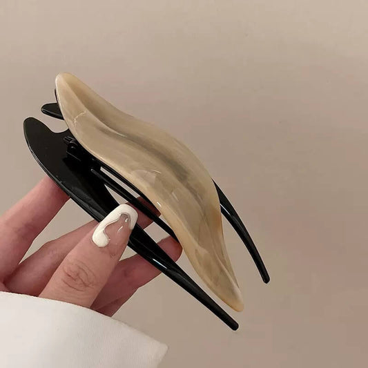 マーブルカラーヘアクリップ