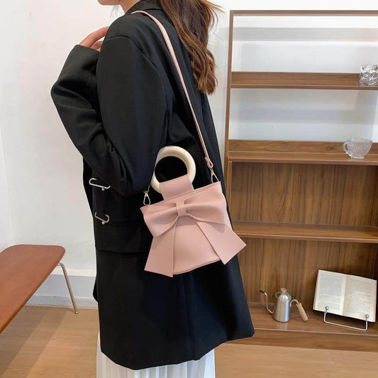 リボン付ミニトートバッグ