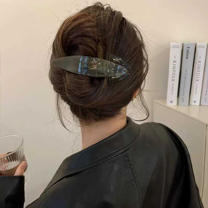 マーブルカラーヘアクリップ