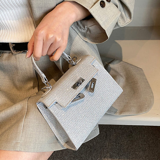 ラメフラップショルダーバッグ