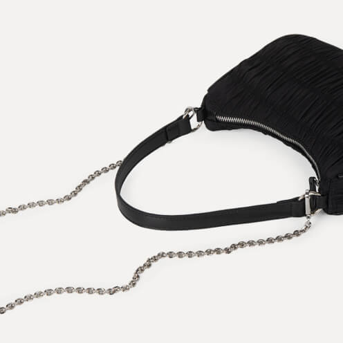 ショルダーチェーン付ホーボーバッグ