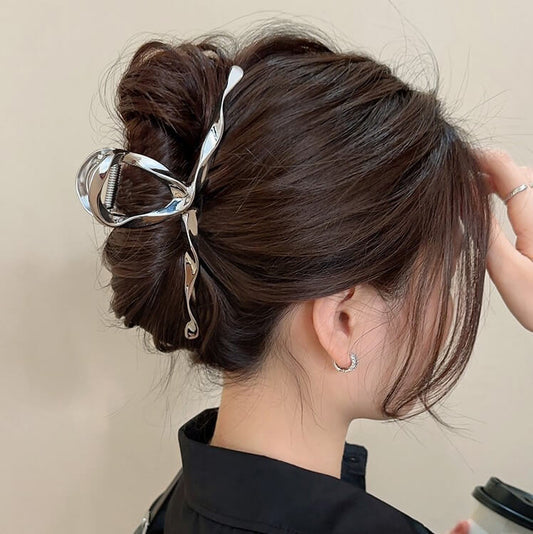 ウェーブメタルヘアクリップ