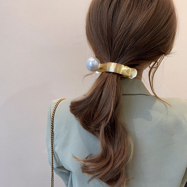 パール付メタルヘアクリップ
