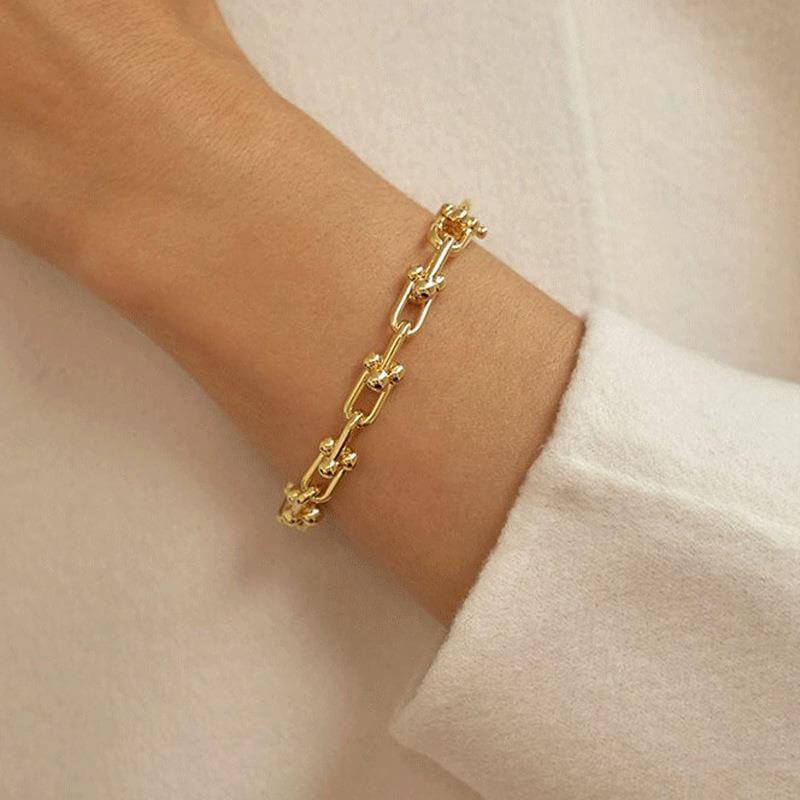 ボールドUチェーンブレスレット