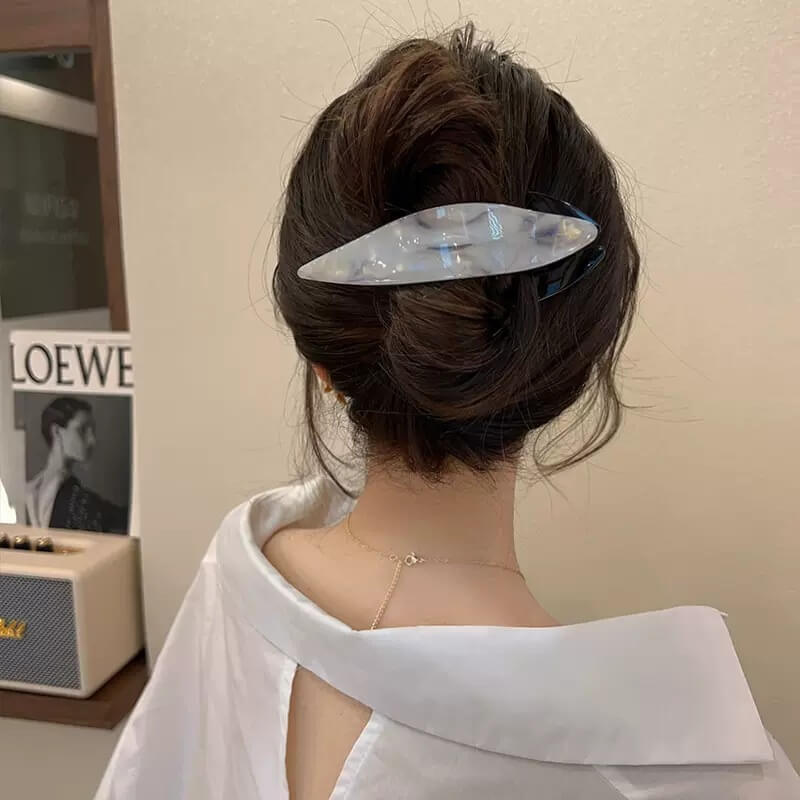 マーブルカラーヘアクリップ