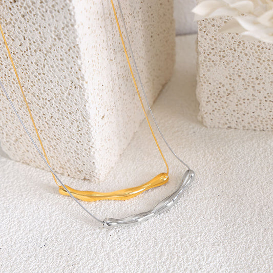 ニュアンスメタルバーネックレス