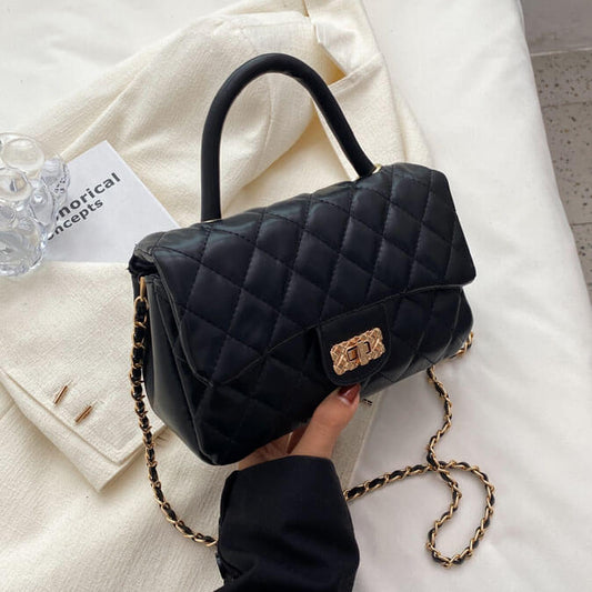 キルティングフラップバッグ