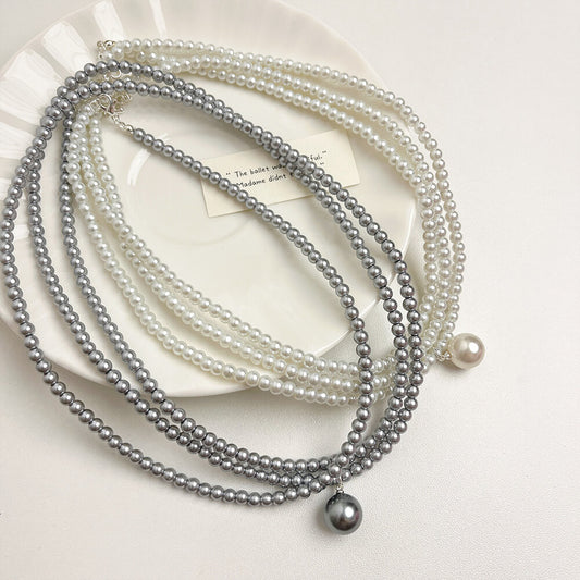 3重巻パールネックレス