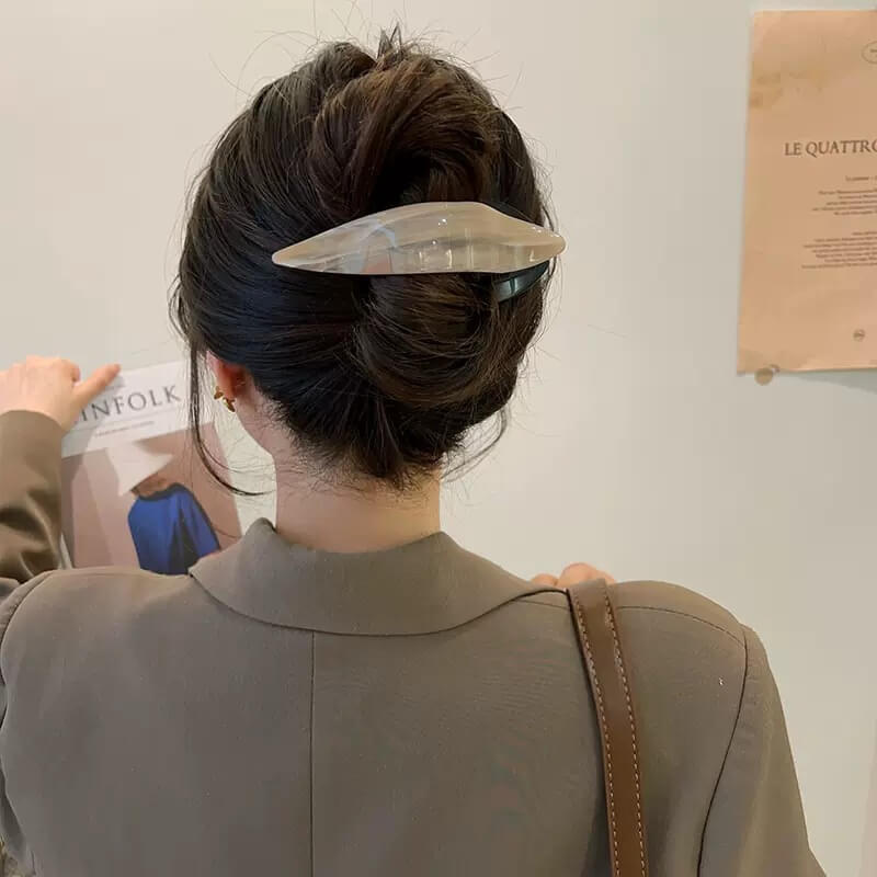 マーブルカラーヘアクリップ