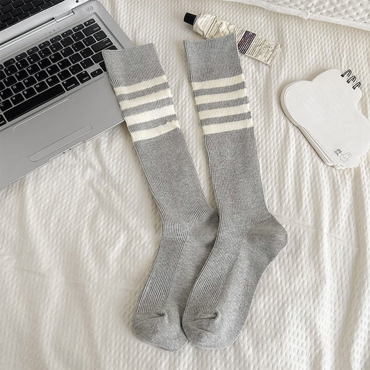 4ラインリブハイソックス