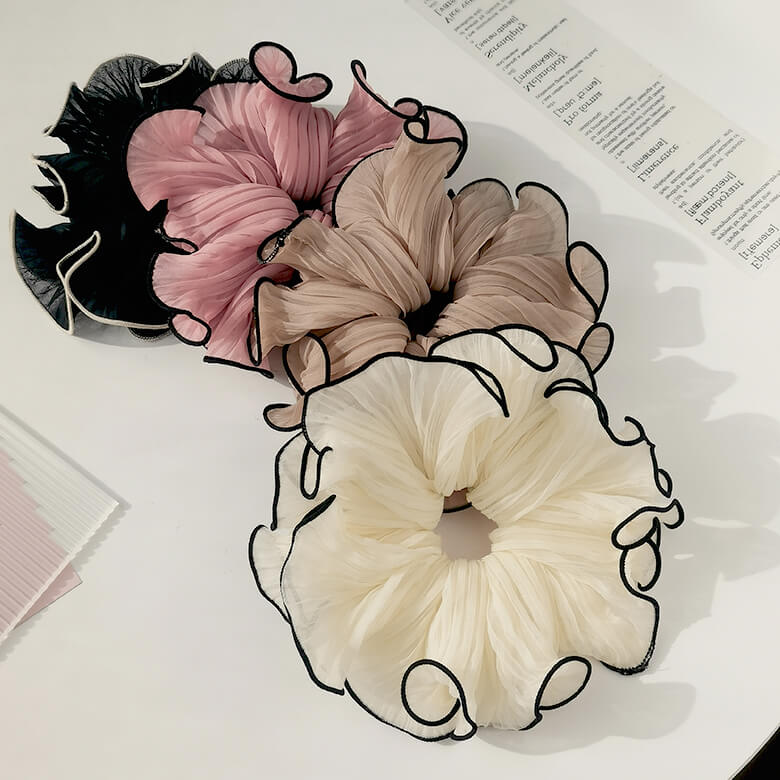 プリーツシフォンシュシュ