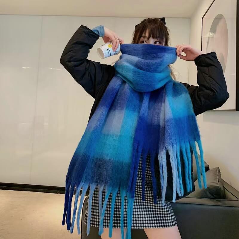 ブロックチェックマフラー