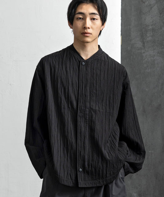 クリンクル加工シャツブルゾン