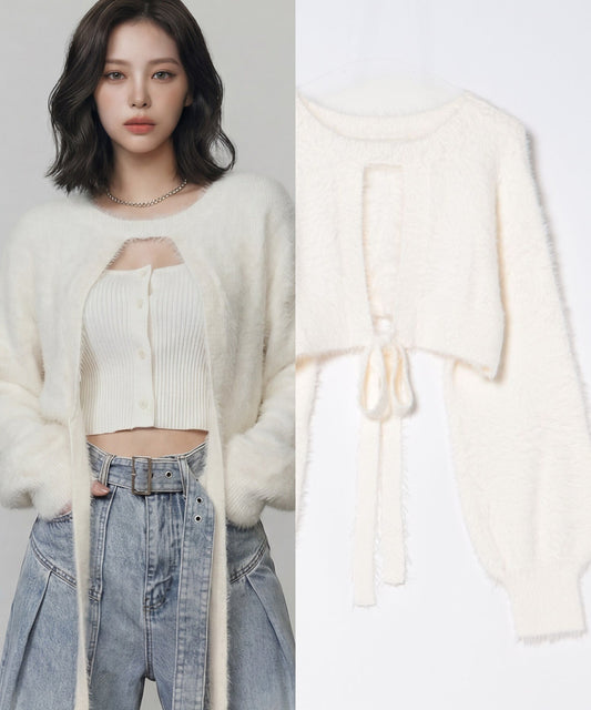 ロングテープマルチシャギーニット