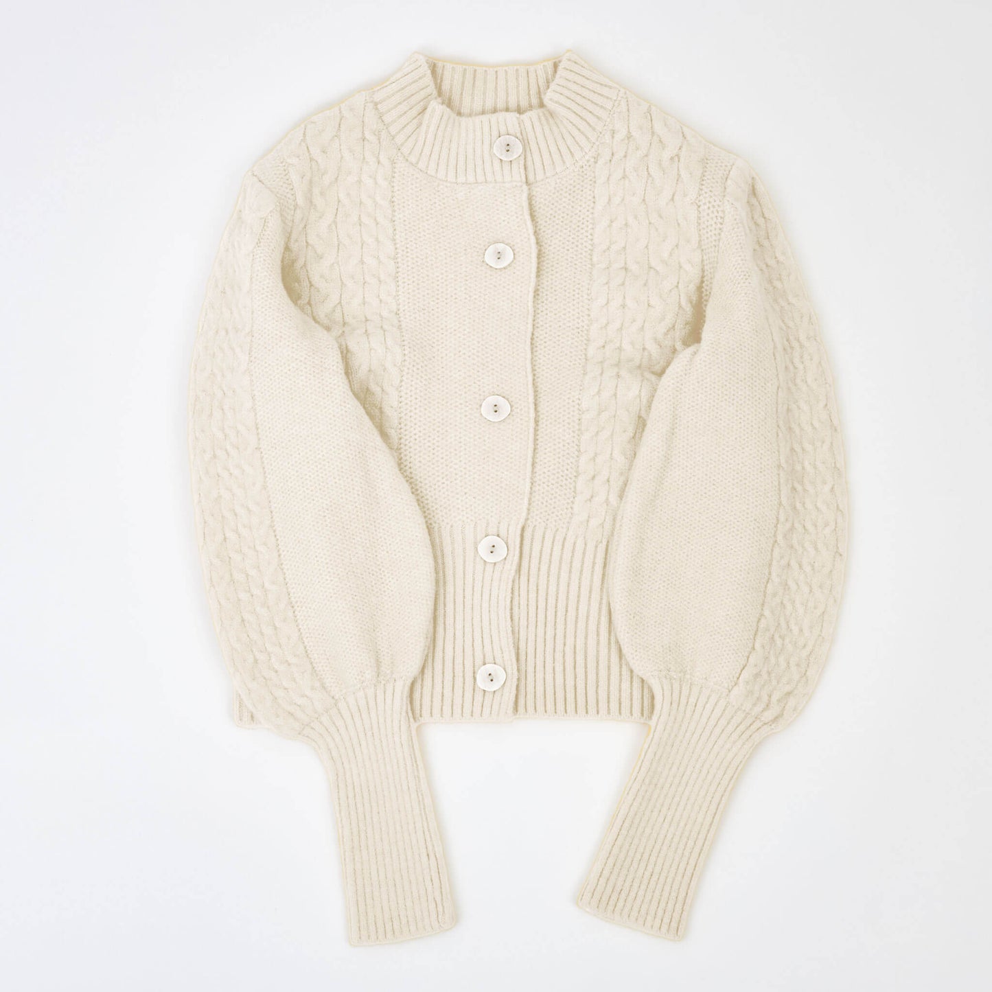 パフスリーブニットカーディガン