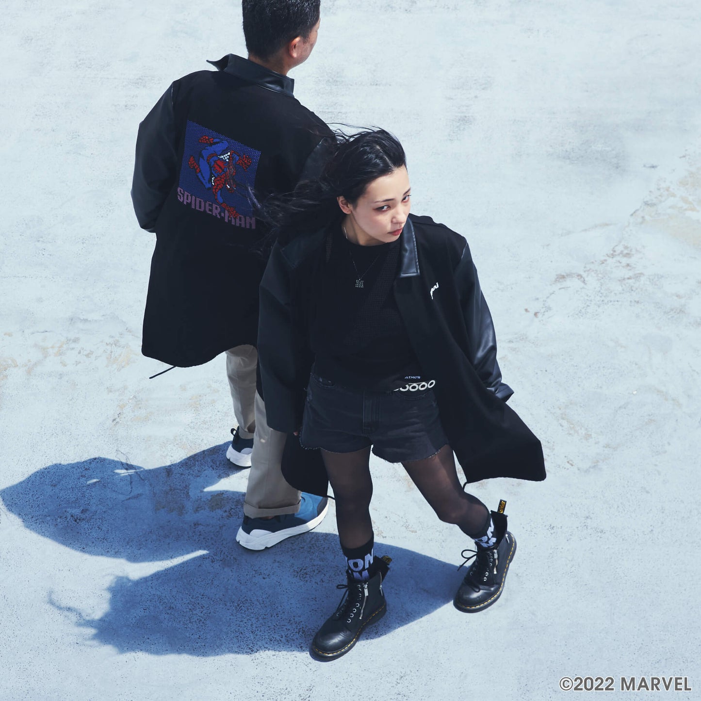 JENNI / MARVEL デニム&PUレザージャケット(プリント)