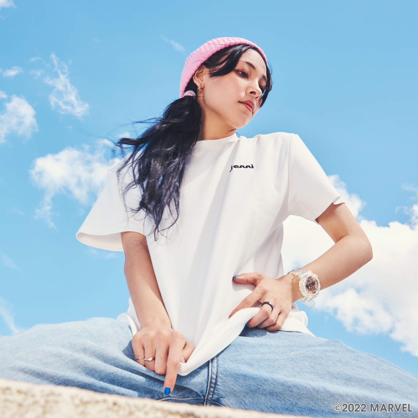 JENNI / MARVEL バックプリントTシャツ