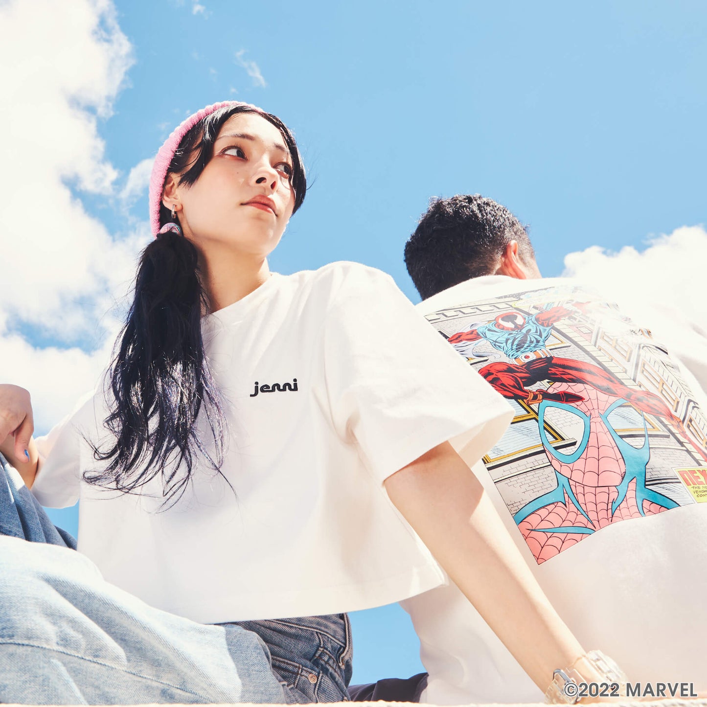 JENNI / MARVEL バックプリントTシャツ