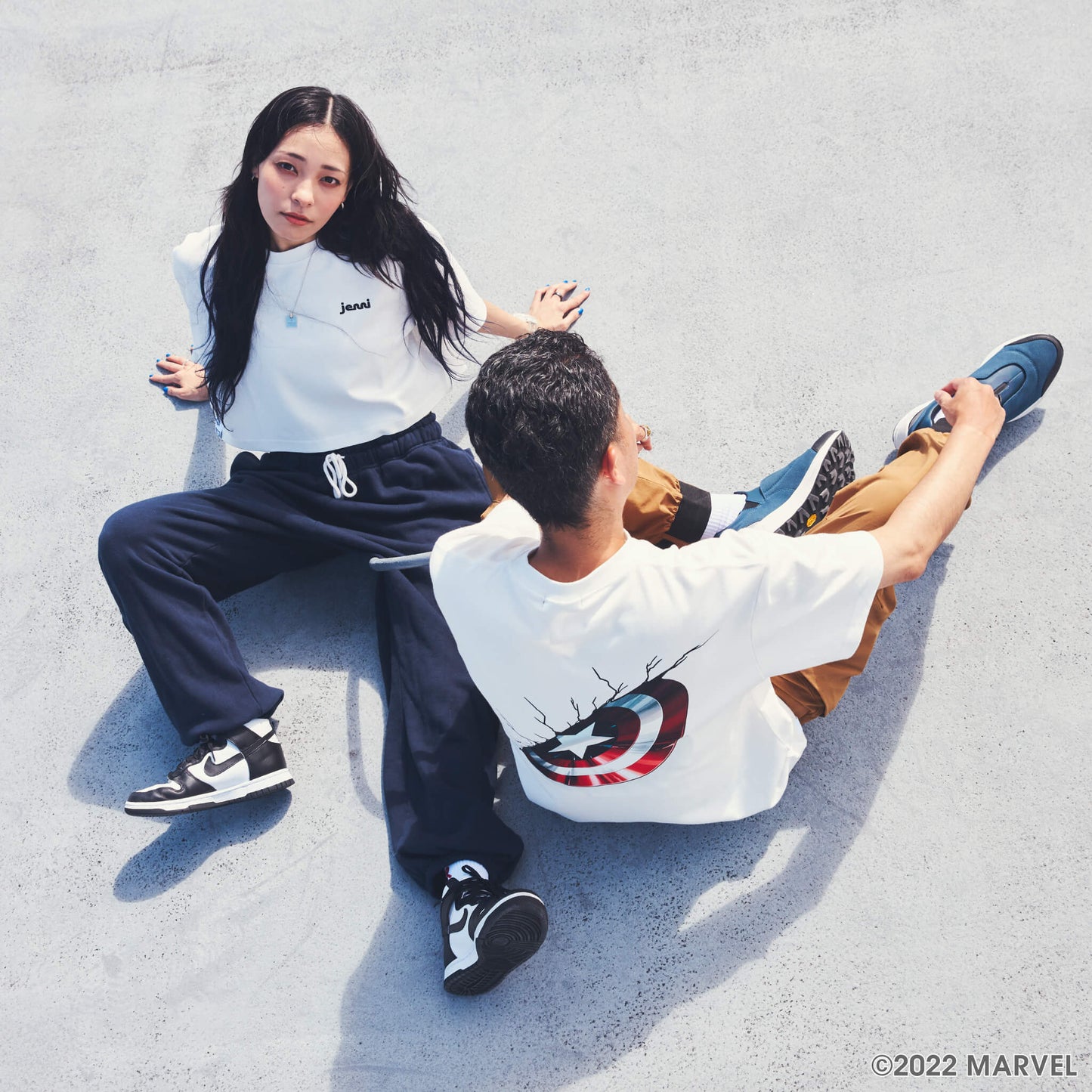 JENNI / MARVEL バックプリント "Iʼm ok" Tシャツ