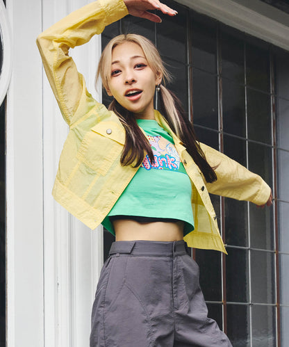 トゥンクプリントクロップTシャツ